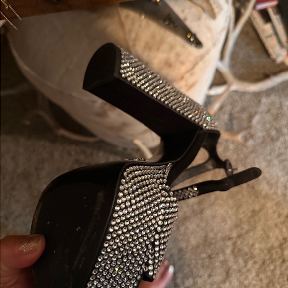 Glamorous Rhinestone Platform Sandals - Picture 5 of 6